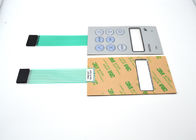 Interruptor de membrana impermeable táctil grabado en relieve con la película de la protección en la capa
