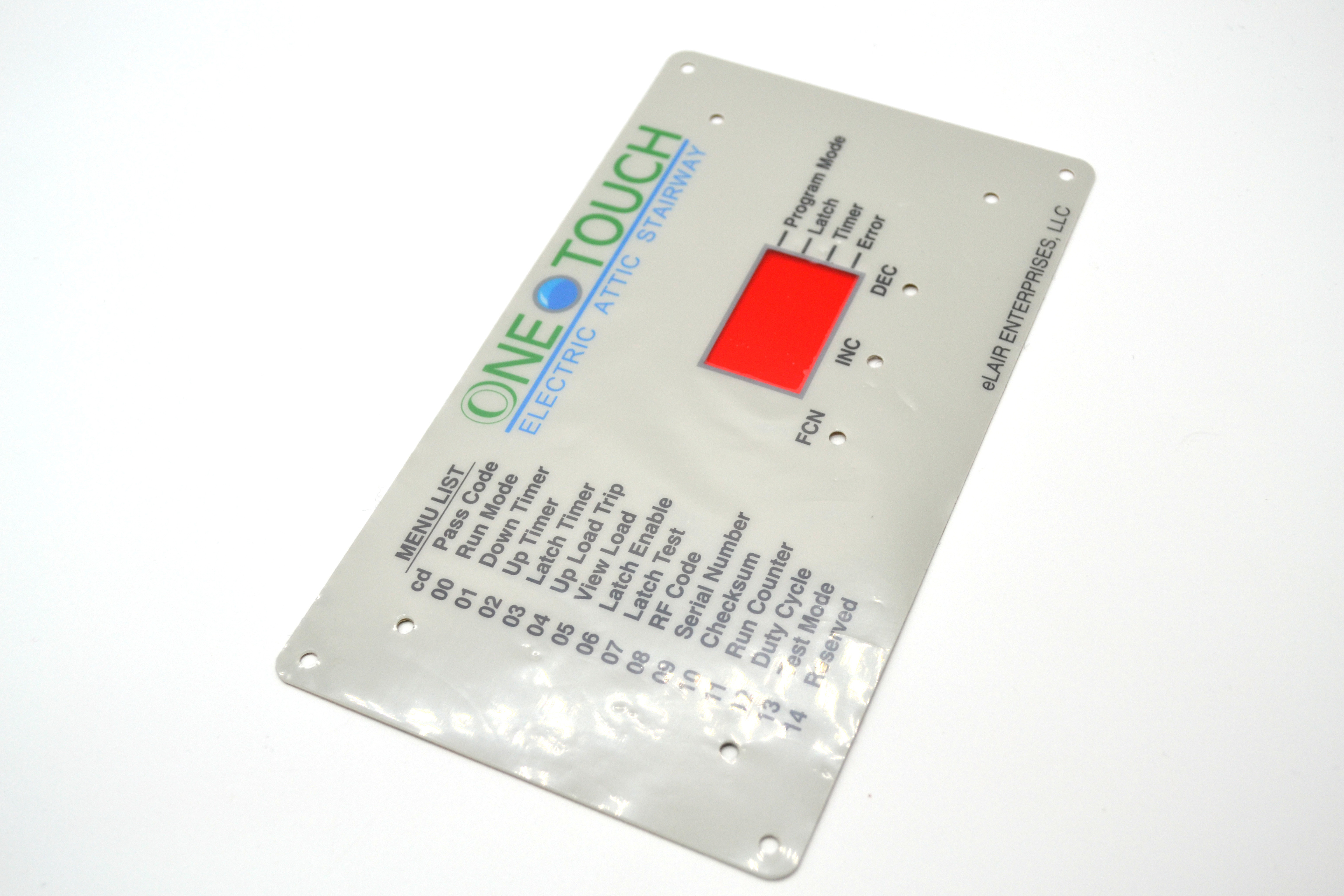 El panel ligero del interruptor de membrana para el transductor en la prensa automática